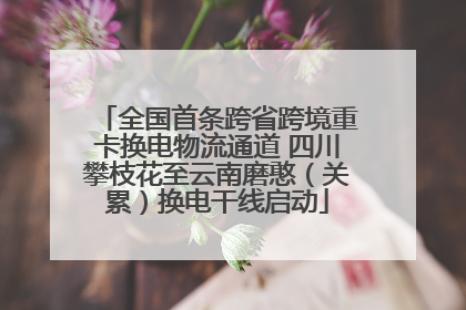 全国首条跨省跨境重卡换电物流通道 四川攀枝花至云南磨憨（关累）换电干线启动