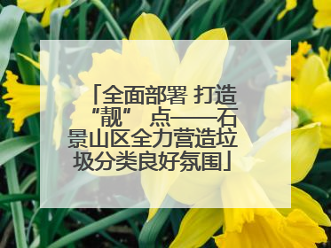 全面部署 打造“靓” 点——石景山区全力营造垃圾分类良好氛围