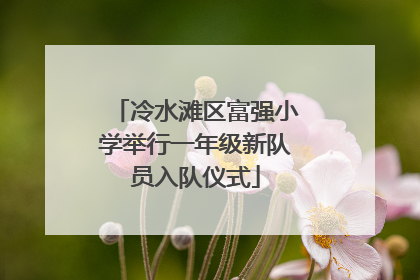 冷水滩区富强小学举行一年级新队员入队仪式