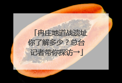 冉庄地道战遗址你了解多少？总台记者带你探访→
