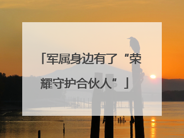 军属身边有了“荣耀守护合伙人”