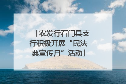农发行石门县支行积极开展“民法典宣传月”活动