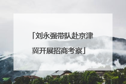 刘永强带队赴京津冀开展招商考察