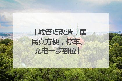 城管巧改造，居民真方便，停车、充电一步到位