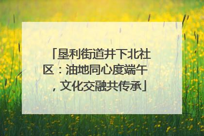 垦利街道井下北社区：油地同心度端午，文化交融共传承