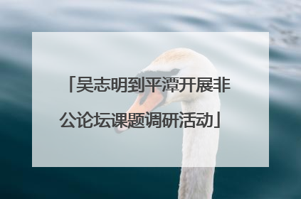 吴志明到平潭开展非公论坛课题调研活动