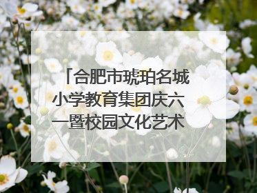 合肥市琥珀名城小学教育集团庆六一暨校园文化艺术节闭幕式文艺汇演圆满举行