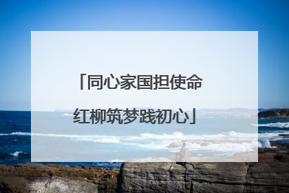 同心家国担使命 红柳筑梦践初心