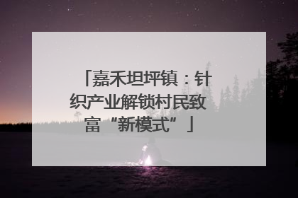 嘉禾坦坪镇：针织产业解锁村民致富“新模式”