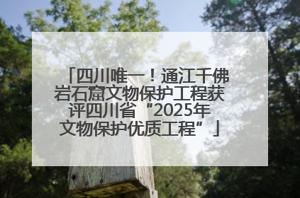 四川唯一！通江千佛岩石窟文物保护工程获评四川省“2025年文物保护优质工程”