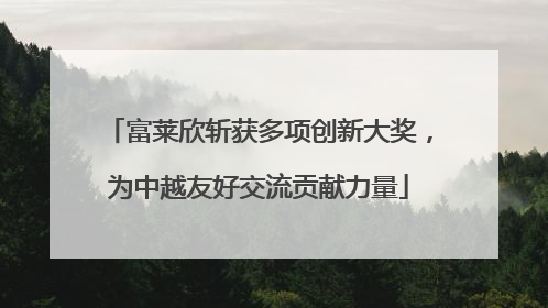 富莱欣斩获多项创新大奖，为中越友好交流贡献力量