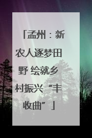 孟州：新农人逐梦田野 绘就乡村振兴“丰收曲”