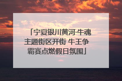 宁夏银川黄河·牛魂主题街区开街 牛王争霸赛点燃假日氛围