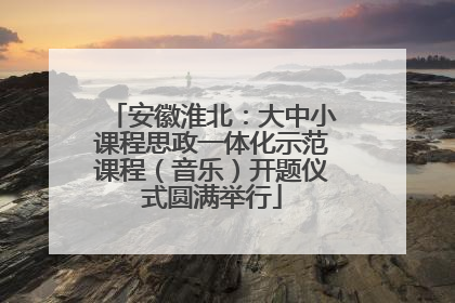 安徽淮北：大中小课程思政一体化示范课程（音乐）开题仪式圆满举行