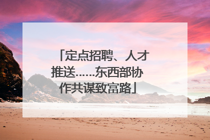 定点招聘、人才推送……东西部协作共谋致富路
