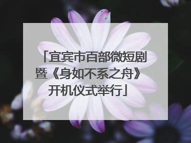 宜宾市百部微短剧暨《身如不系之舟》开机仪式举行