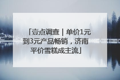 壹点调查｜单价1元到3元产品畅销，济南平价雪糕成主流
