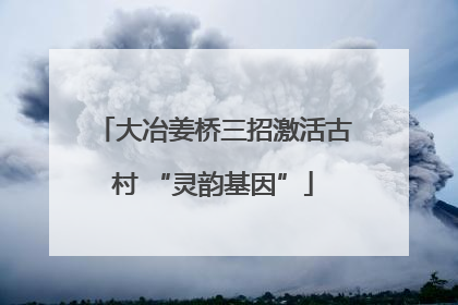 大冶姜桥三招激活古村 “灵韵基因”