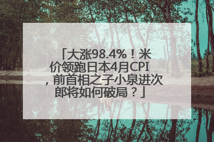 大涨98.4%！米价领跑日本4月CPI，前首相之子小泉进次郎将如何破局？