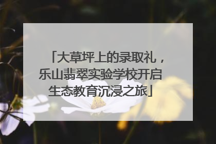 大草坪上的录取礼，乐山翡翠实验学校开启生态教育沉浸之旅