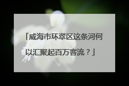 威海市环翠区这条河何以汇聚起百万客流？
