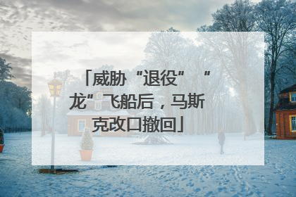 威胁“退役”“龙”飞船后，马斯克改口撤回
