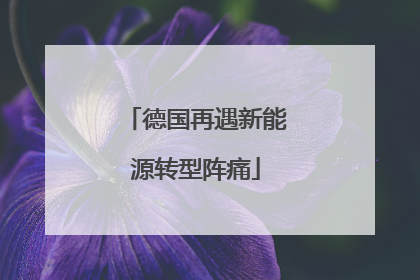 德国再遇新能源转型阵痛