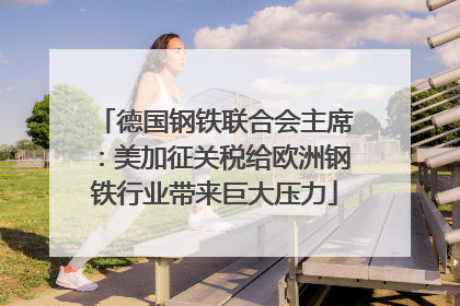 德国钢铁联合会主席：美加征关税给欧洲钢铁行业带来巨大压力