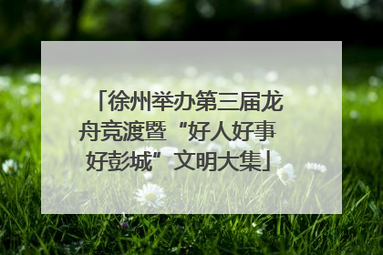 徐州举办第三届龙舟竞渡暨“好人好事好彭城”文明大集