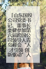 山东国投公司党委书记、董事长栾健参加第六届跨国公司领导人青岛峰会“人才引领 创新驱动”人力资源高质量发展对话会