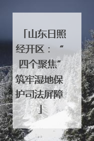 山东日照经开区：“四个聚焦”筑牢湿地保护司法屏障