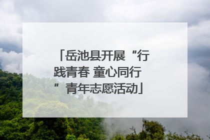 岳池县开展“行践青春 童心同行”青年志愿活动