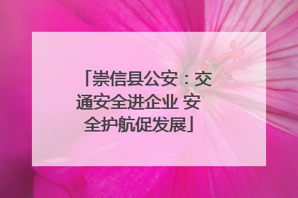 崇信县公安：交通安全进企业 安全护航促发展