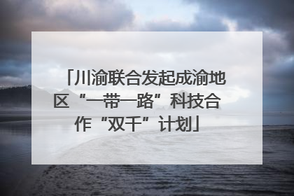 川渝联合发起成渝地区“一带一路”科技合作“双千”计划