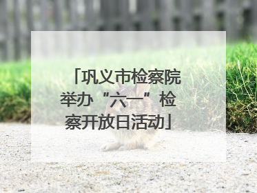 巩义市检察院举办“六一”检察开放日活动
