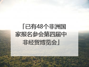 已有48个非洲国家报名参会第四届中非经贸博览会