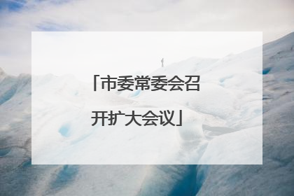 市委常委会召开扩大会议