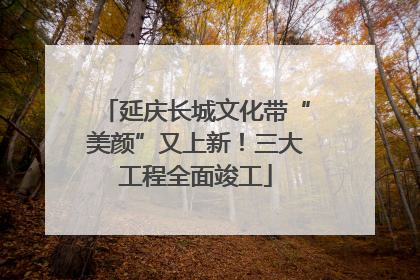 延庆长城文化带“美颜”又上新！三大工程全面竣工