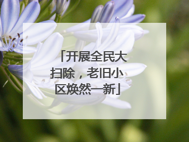 开展全民大扫除，老旧小区焕然一新