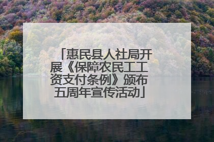 惠民县人社局开展《保障农民工工资支付条例》颁布五周年宣传活动