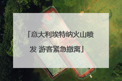 意大利埃特纳火山喷发 游客紧急撤离