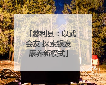 慈利县：以武会友 探索银发康养新模式
