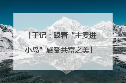 手记：跟着“主委进小岛”感受共富之美