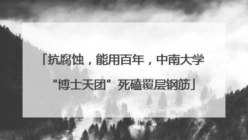 抗腐蚀，能用百年，中南大学“博士天团”死磕覆层钢筋