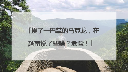 挨了一巴掌的马克龙，在越南说了些啥？危险！