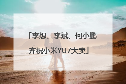 李想、李斌、何小鹏齐祝小米YU7大卖