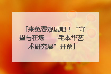 来免费观展吧！“守望与在场——毛本华艺术研究展”开幕