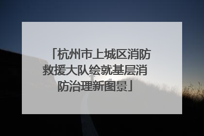 杭州市上城区消防救援大队绘就基层消防治理新图景
