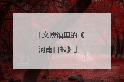 文博馆里的《河南日报》