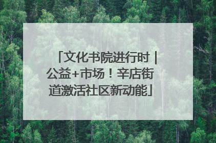 文化书院进行时｜公益+市场！辛店街道激活社区新动能